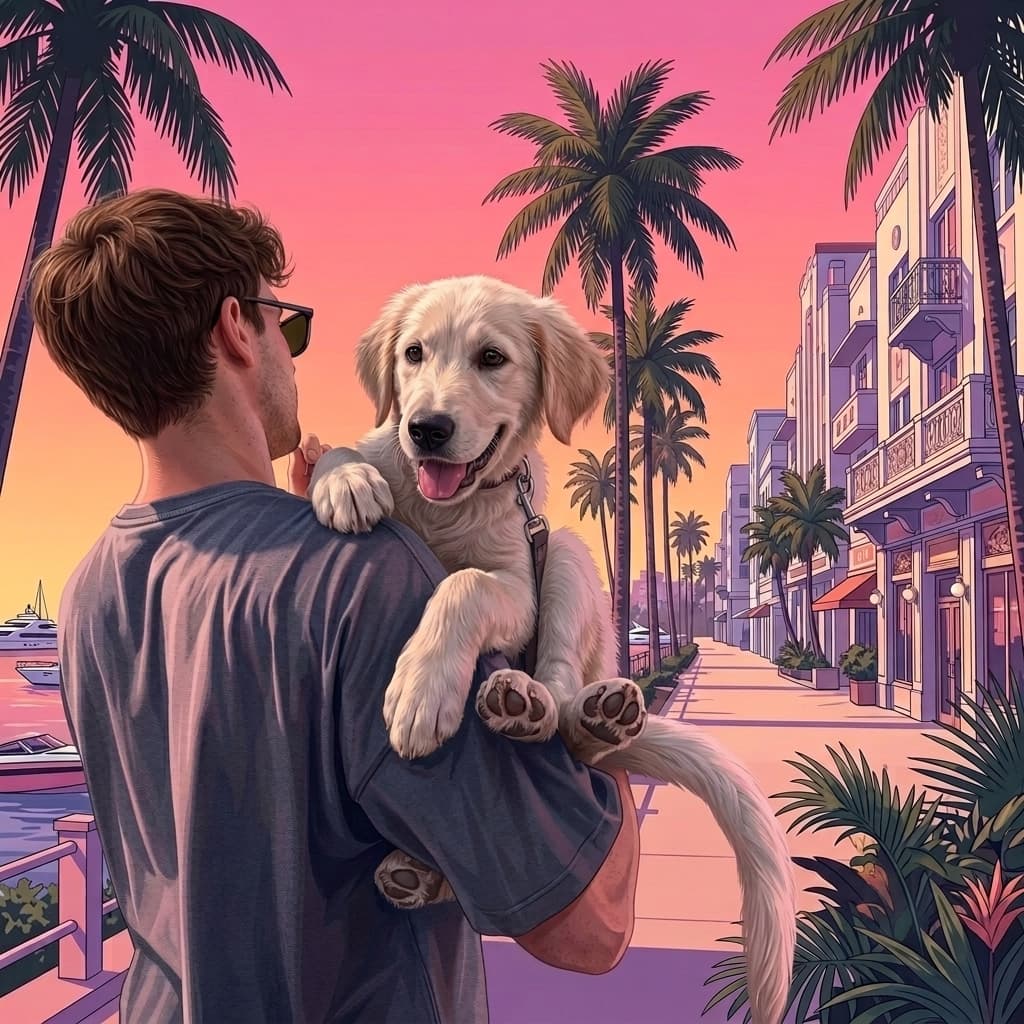 With pets - GTA VI style render by Vice Lab